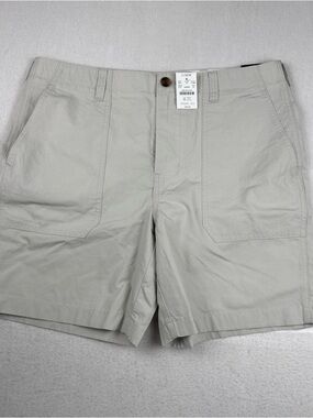 New! ($79) J Crew Ripstop Utility Shorts  7” Inseam Mens Off White Sz 34 #CF999